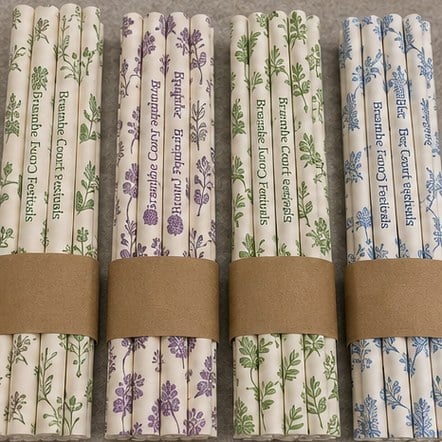 Customized paper straws for brands, franchises and campaigns