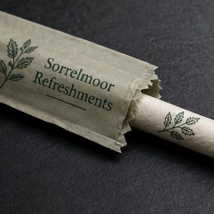 Paper straws with logo printing