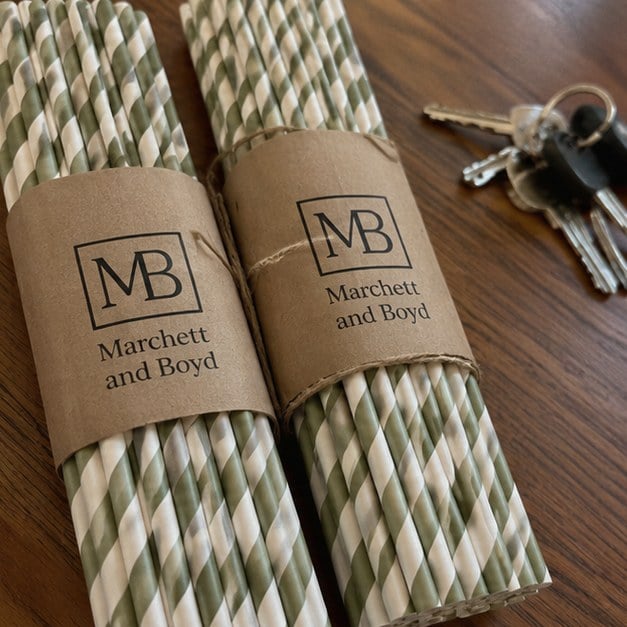 Personalized paper straws — customer photo
