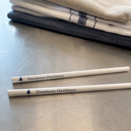 Promotional custom paper straws with company logo